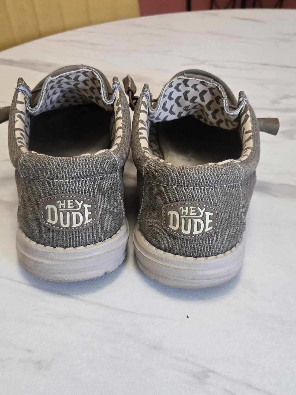 Hey Dude Taupe Canvas Slip-On Sneakers
